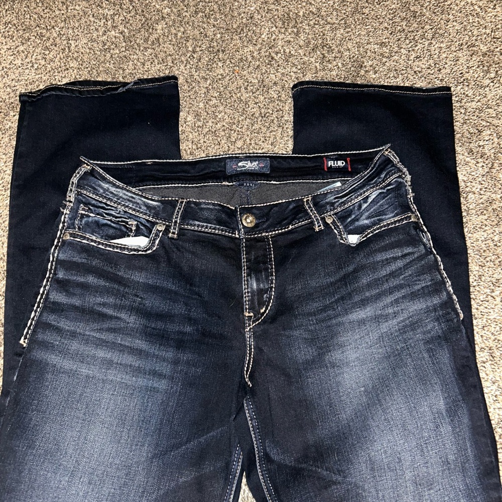 Silver Dark Wash Jeans